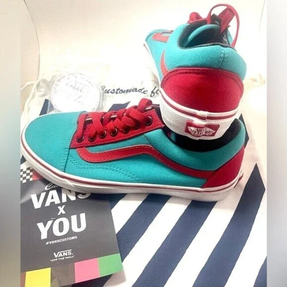 Vans Old School Custom Shoes New Size 8 Women with Extra Laces - Picture 10 of 12